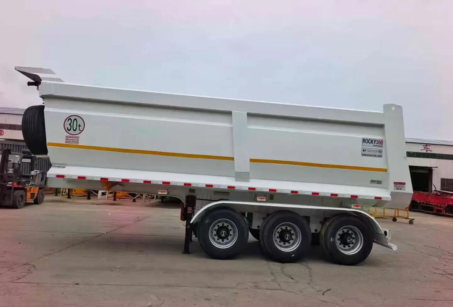 Gebruikte 40ft flatbed containeroplegger